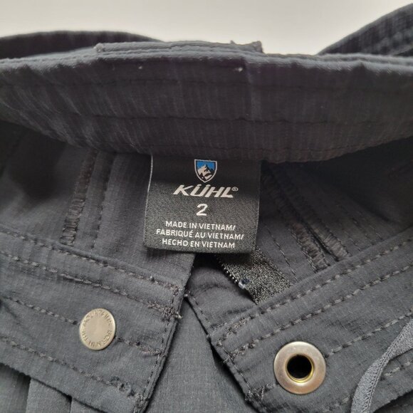 Kuhl Horizn Black Bermuda Cargo Roll Up Hiking Shorts UPF 50+ Quick Dry Size 2 - Picture 6 of 16